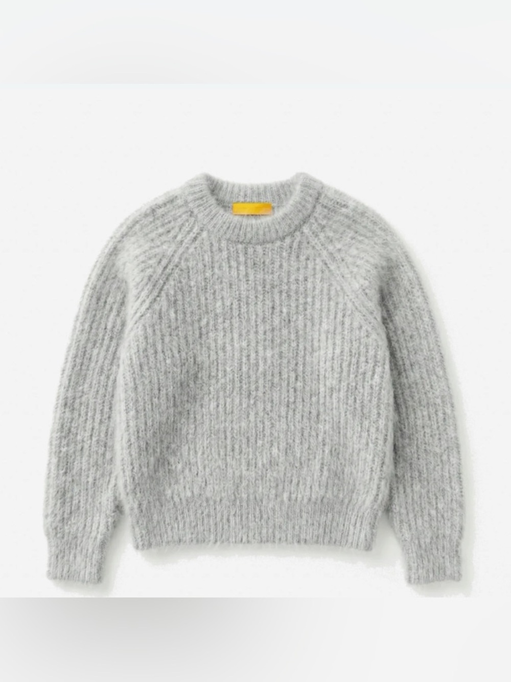 NWT Yellow the Label Heather Grey Mohair Knit Sweater